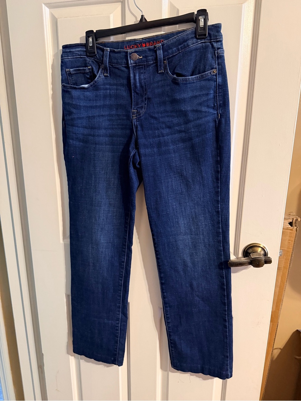 Lucky Brand Women's Deep Indigo Straight-Leg Jeans Mid Rise